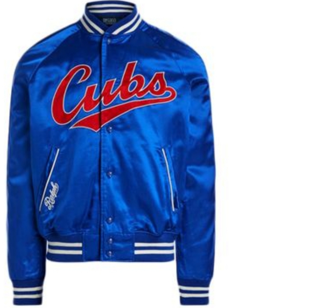 Ralph Lauren Blue Cubs Jacket with Red Lettering Youth 10/12